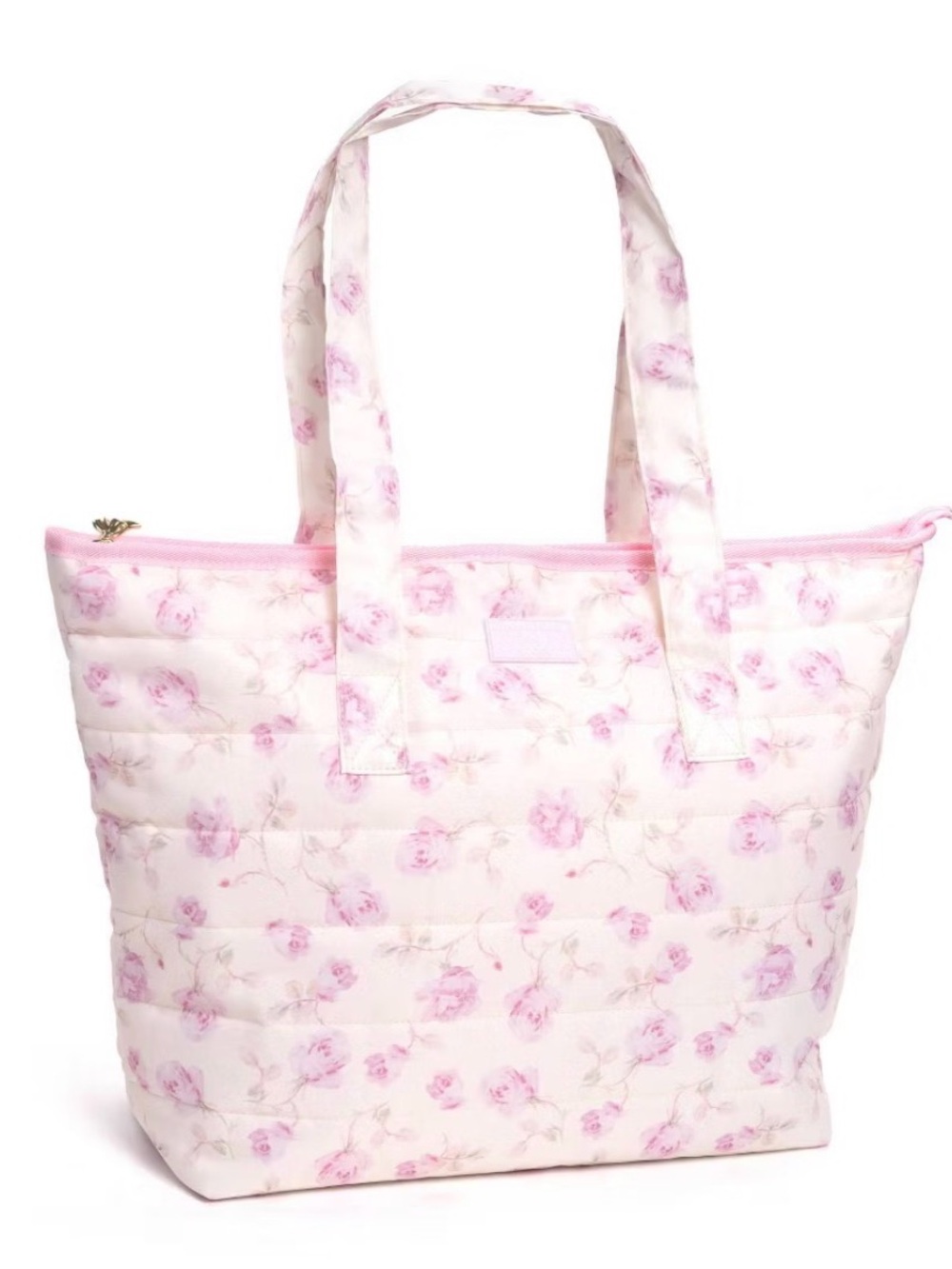 LoveShackFancy x Target - Yoobi Ribbon Rosa Quilted Tote Bag Sterling Dusk